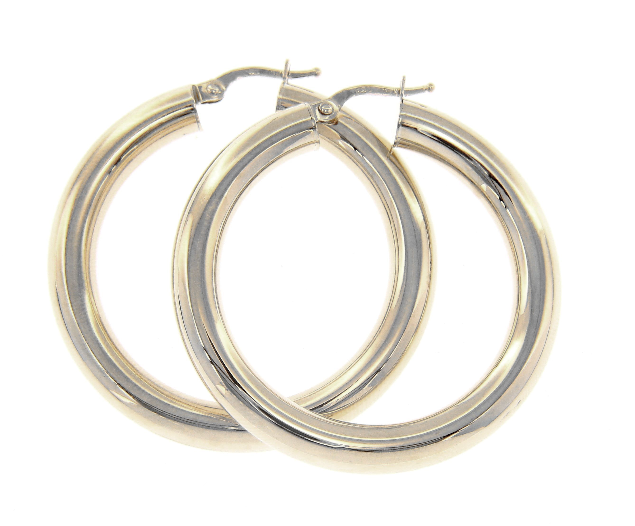 White gold hoop earrings 14k (code S219080)